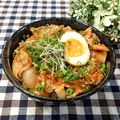 toraちゃん♪'s cooksnap of when they made １５分レシピ♪濃厚コクうま豚キムチ丼.