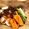 かたまちとも's cooksnap of when they made クッキングシートで蒸し和風ハンバーグ.