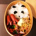 ポインターこが's cooksnap of when they made 簡単キャラ弁☆顔だけパンダさん.
