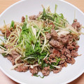 夜盗エメラルド's cooksnap of when they made 豚挽肉とえのきだけと水菜のにんにく炒め.