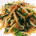 そうジロー's cooksnap of when they made 簡単‼納豆もやしニラ炒め.