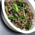 ＊まっきん＊'s cooksnap of when they made 菜の花と豚ひき肉の味噌炒め♪.