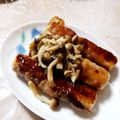 ティグス's cooksnap of when they made テリテリ✿ちくわの豚肉巻き.