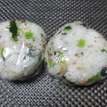 ジョングレ's cooksnap of when they made 小松菜とじゃこのふりかけおにぎり、お弁当.