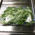 peanut32m's cooksnap of when they made 【野菜の冷凍保存】水菜.