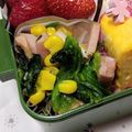 ゆけり３兄弟's cooksnap of when they made ほうれん草・コーン・ベーコン炒め.
