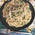 クックYWYMVR☆'s cooksnap of when they made 菜の花のツナマヨパスタ.