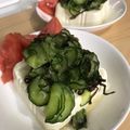 ☆sinnkuro★'s cooksnap of when they made きゅうりと塩昆布の冷奴.