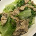 chipoooh's cooksnap of when they made 油不使用＊レタスと豚バラのマヨネーズ炒め.