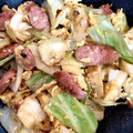 あけりんご's cooksnap of when they made 簡単で節約♪キャベツとソーセージの卵炒め.