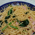 ミラクルクルygro's cooksnap of when they made ほうれんそうとハムの和風パスタ.