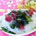 クックI7I5L1☆'s cooksnap of when they made リメイク☆刺身のつまにカイワレ&わかめ♪.