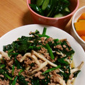 ngtnok's cooksnap of when they made 簡単っ！挽肉とほうれん草のオイスター炒め.
