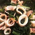 suzanppe's cooksnap of when they made プレ農家めし◆小松菜イカのバター醤油炒め.