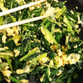 中途半端なゆきちん's cooksnap of when they made ほうれん草と卵とウインナーのバターソテー.