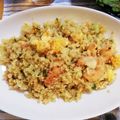 まき1001's cooksnap of when they made 低糖質☆カリフラワーライスの海老炒飯！.