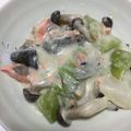 ゆ〜ぴゆ〜ぴ's cooksnap of when they made 鮭とほうれん草のレモンクリーム煮.