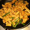 k486y2562's cooksnap of when they made ☆アスパラｘとりのオイスターマヨ炒め☆.