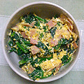 ya_yo_yi's cooksnap of when they made ★ほうれん草とﾍﾞｰｺﾝのﾏﾖ玉子炒め★.