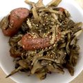 ナガヲ's cooksnap of when they made 舞茸ウインナーの麺つゆバター柚子胡椒炒め.