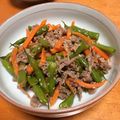 usapon７２７'s cooksnap of when they made 牛肉☆いんげん☆人参の甘辛きんぴら風.