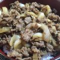 ごり23's cooksnap of when they made ガッツリ男飯！新玉ねぎde甘辛牛丼♪.