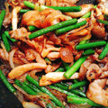ラプラプ☆'s cooksnap of when they made 豚バラとにんにくの芽、シメジの甘辛炒め.