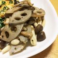 facai's cooksnap of when they made レンコンとキノコのバター炒め.