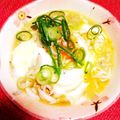 milk55's cooksnap of when they made 温泉卵✿しらすとねぎで・・・♫.
