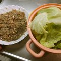 botu's cooksnap of when they made ひき肉のレタス包み.