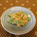 龍青空ママ's cooksnap of when they made スナップエンドウのサケマヨ和え.