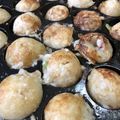 papikun's cooksnap of when they made 小麦粉で簡単に作れるたこ焼き♡.