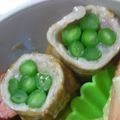 ＭＯＭＯパンダ's cooksnap of when they made お花✿お弁当にいんげんの肉巻き.