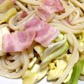 ひよこぶた☆'s cooksnap of when they made レンチン！キャベツとベーコンのうどん.