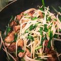 クックQJZ6HM☆'s cooksnap of when they made 鶏ももレバニラ炒め.