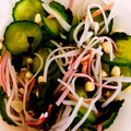 ame-ikuru's cooksnap of when they made きゅうりとわかめとかにかまのポン酢和え.