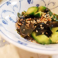 fu♪♪'s cooksnap of when they made きゅうりとわかめの中華風和え物.