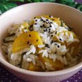 ayureo's cooksnap of when they made ごま油でほっくり☆さつまいもご飯.