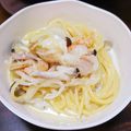 やさいママ☆'s cooksnap of when they made シーフードのスープパスタ.