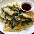 福猫三毛子's cooksnap of when they made シーフードミックスとほうれん草のチヂミ♡.