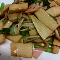 rikayuna's cooksnap of when they made 小松菜と筍と椎茸のバター炒め.