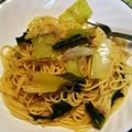 a_ya_mi's cooksnap of when they made チンゲンサイとツナのパスタ中華風.