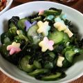 低カロ探検隊's cooksnap of when they made うちのきゅうりの酢の物　お麩入りなんです.
