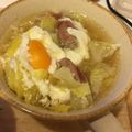 ゆいまーるん's cooksnap of when they made 朝食に♪ベーコン＆落とし卵の簡単スープ☆.