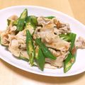 ステルトミチル's cooksnap of when they made オクラと豚しゃぶの梅おかか和え.