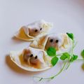 ❤️かわだん❤️'s cooksnap of when they made イシイのミートボールで簡単おばけ餃子.