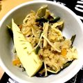 夕飯は６時です's cooksnap of when they made 炊飯器で作る釜飯風山菜ごはん.