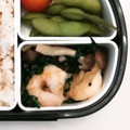 mami0303's cooksnap of when they made 海老とほうれん草としめじのサッパリ炒め.