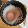 tamago大好き's cooksnap of when they made レンジでお手軽♪巣ごもり卵.