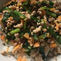 tanishi27's cooksnap of when they made 豚ひき肉そぼろニラ炒め丼★丼もの簡単美味.
